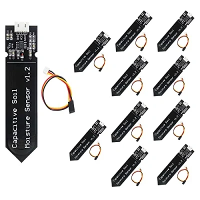 Afbeelding van iHaospace Gardena bodemvochtigheidssensor, vochtsensor, capacitieve Soil Moisture Sensor Module V2.0, compatibel met Arduino