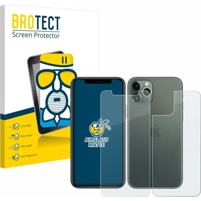 Afbeelding van BROTECT Screenprotector voor Apple iPhone 11 Pro (Voor+Achter) Folie Beschermfolie Beschermglas matte