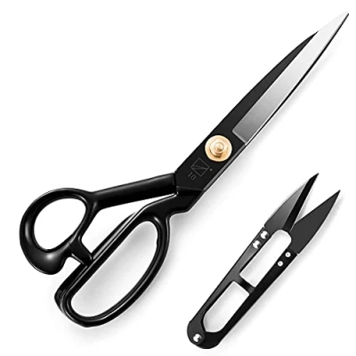 Afbeelding van Kleermakersschaar 10 inch (25,4 cm) Naaister Bekledingsscharen met scherpe messen en zachte handgreep voor het snijden van stoffen, leer, materiaal, kleding, veranderen, naaien op maat maken