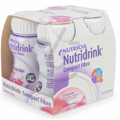 Afbeelding van Nutridrink Compact fibre aardbei 125 gram 4 stuks