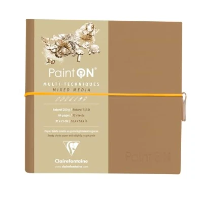 Afbeelding van Paint On mixed media notebook 19 x cm naturel 32 vel