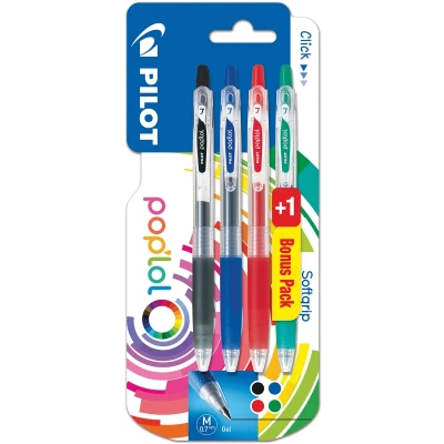 Afbeelding van Pilot Gelroller Pop&#039;lol, Blister Van 3 + 1 Gratis, In Geassorteerde Kleuren
