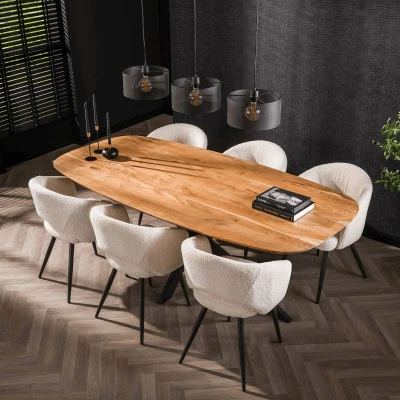 Afbeelding van Fraaai Tyler eetkamertafel 215 cm Hout