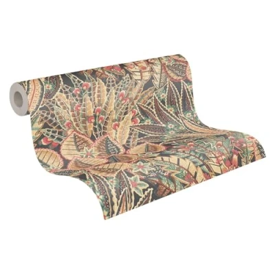 Afbeelding van PRACHTIGE BLOEMEN EN BLADEREN BEHANG Botanisch Rood Meerkleurig Livingwalls Stories of Life