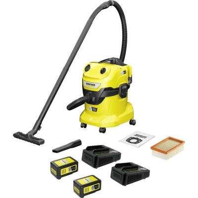 Afbeelding van Kärcher Home &amp; Garden WD 4 18 Dual Battery Set  1.628 601.0 Nat en droogzuiger met accu 380 W 20 l Incl. 2 accus, oplader, Draadloos