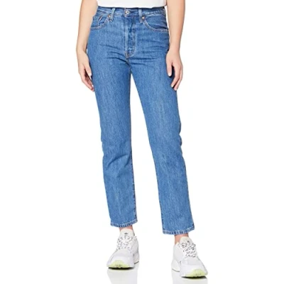 Afbeelding van Levi&#039;s 501 Dames Crop Jeans, Sansome Breeze Stone, 26W x 26L