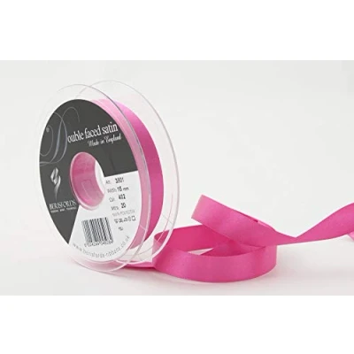 Afbeelding van Berisfords Dubbel FACE Poly Satijn Lint, Fuchsia, 10,5x10,5x3 cm
