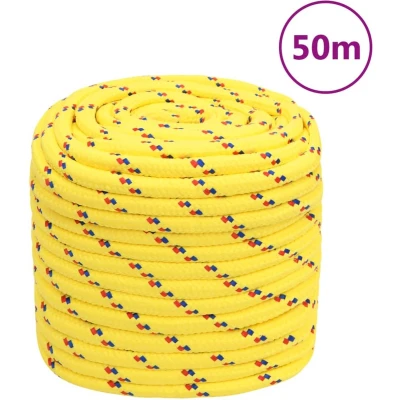 Afbeelding van vidaXL Boottouw 16 mm 50 m polypropyleen geel