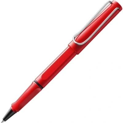 Afbeelding van LAMY safari red Rollerball Pen met ergonomische greep &amp; lijndikte M voor aangenaam lang schrijven gemaakt van robuust ASA plastic inclusief rollerbalvulling 63 in blauw