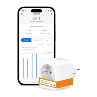 Afbeelding van Refoss Connected stopcontact (F type), 16A wifi met HomeKit, programmeerbaar energiemeting, slim compatibel spraakbesturing, afstandsbediening