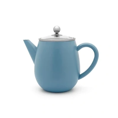 Afbeelding van Bredemeijer Theepot Duet Eva 1,1L blauw met filter Dubbelwandig