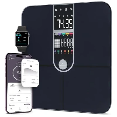 Afbeelding van Sacoma 2.0 Slimme Personenweegschaal 17x Lichaamsanalyse Vetpercentage Weegschaal met App Incl. Batterijen Digitaal
