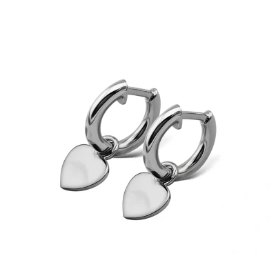 Afbeelding van Jwls4u Oorringen Heart Zilver JE012S