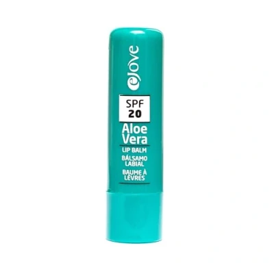 Afbeelding van Ejove Aloë Vera Lippenbalsem SPF20 4 gr Kleurloze voor Gezin Hydraterende Lipverzorging tegen Droge Lippen UVA en UVB Bescherming Vochtinbrengende Stick Zomer Winter