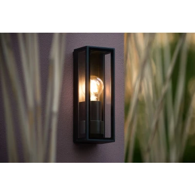 Afbeelding van Lucide DUKAN Wandlamp Buiten 1xE27 IP65 Zwart