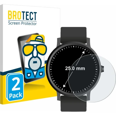 Afbeelding van BROTECT Screenprotector voor Horloges (Rond, ø: 25 mm) Folie Beschermfolie matte (2 Stuks)