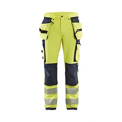 Afbeelding van High Visibility Werkbroek 1997 met 4 Weg Stretch Vis Geel/Zwart Maat 124