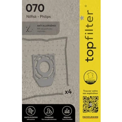 Afbeelding van Set van 4 Philips TopFilter Premium stofzuigerzakken