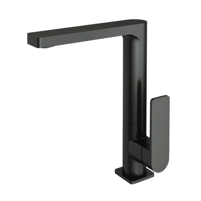 Afbeelding van HotBath Gal Wastafelmengkraan Draaibare uitloop Geborsteld Gunmetal PVD GL004BGP