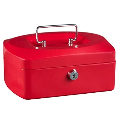 Afbeelding van Idena 50038 geldcassette 10&quot;, grootte 255 x 200 90 mm, kleur rood, 1 stuk
