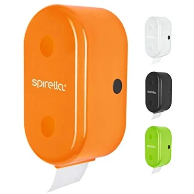 Afbeelding van Spirella WC rolhouder + reserverolhouder&quot;Cube&quot; om te lijmen of boren Oranje