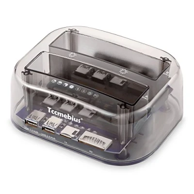 Afbeelding van Tccmebius TCC S866 DE USB 3.0 naar SATA Dubbele Slots Extern Harde Schijf Docking Station met Hub en Kaartlezer voor 2,5 3,5 HDD SSD, Ondersteuning Offline Clone/UASP Functies [20TB x 2]