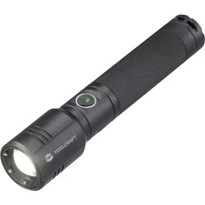 Afbeelding van TOOLCRAFT Zaklamp werkt op een accu SMD LED Verstelbaar, Met USB poort, stroboscoopfunctie 1000 lm 194 g