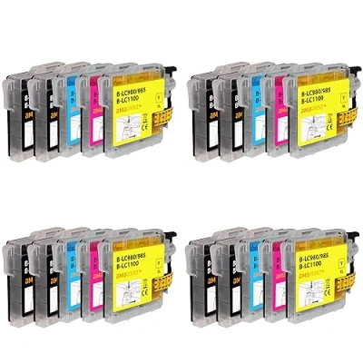 Afbeelding van Amaprint 20 XL cartridges compatibel met Brother LC1100 LC 1100 voor DCP 145c 195c 165c MFC 250c 490cw 5490cn 5890cn 6490cw 255cw 290c 295cn 297c