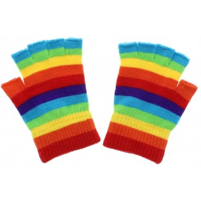 Afbeelding van Zac&#039;s Alter Ego Vingerloze handschoenen Striped rainbow Multicolours