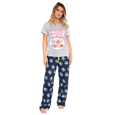 Afbeelding van Peppa Pig Womens Mummy Pyjama Grijs L