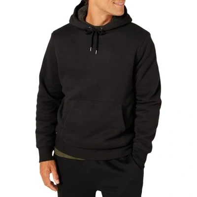 Afbeelding van Amazon Essentials Sherpa gevoerde Pullover Hoodie Sweatshirt Zwart, XL