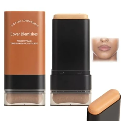 Afbeelding van 2025 Koreaanse Hydraterende Lichtgewicht Foundation Stick Met Ingebouwde Kwast, Flawless Eraser Stick, Volledige Dekking Waterproof Make Up voor Natuurlijke Huidskleur (05#)