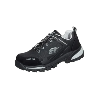 Afbeelding van Skechers Heren Galton in afwachting van constructie laars, zwart/grijs, 9 UK, Zwart Grijs, 43 EU