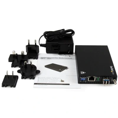 Afbeelding van StarTech.com Gigabit Ethernet koper naar glasvezel media converter SM LC 20 km