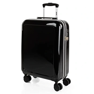 Afbeelding van SKPAT Koffer en Handbagage 55x35x25 Cabin Luggage, Carry On Suitcase, Suitcase. Combinatie Hangslot, Zwart