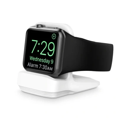 Afbeelding van Siliconen Apple Watch houder Wit Geschikt voor alle series