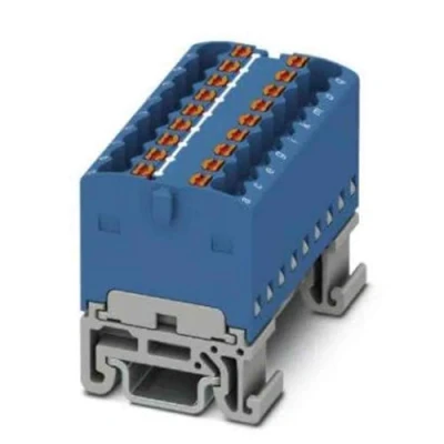 Afbeelding van Phoenix Contact PTFIX 18X1,5 NS15A BU 3002926 Verdeelblok Aantal polen: 18 0.14 mm² 1.5 Blauw 20 stuk(s)