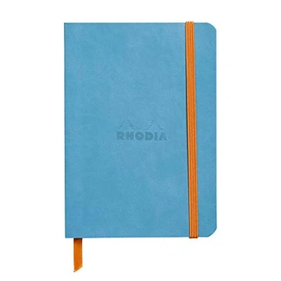 Afbeelding van Rhodia 117307C notitieboekje (met zachte envelop, gelinieerd, 72 vellen, DIN A6, 10,5 x 14,8 cm), 1 stuks turquoise