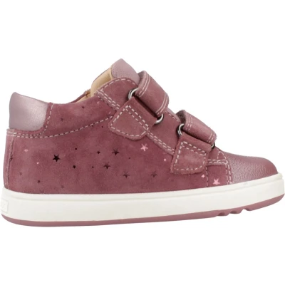 Afbeelding van Geox B Biglia Klittenbandschoenen voor kinderen, Maat: 21, Dark pink Leer en textiel