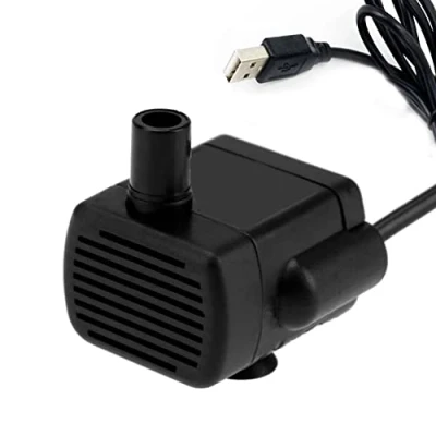 Afbeelding van CAM2 Mini aquariumpomp, USB waterpomp, klein, 3,5 9 V, 1 3 W, met 1,4 m netsnoer, 200 l/u, dompelpomp, kleine fonteinpomp, fonteinpomp voor aquarium, vijver, fontein, standbeelden, tuin
