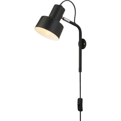 Afbeelding van Searchlight Conical Wandlamp Zwart