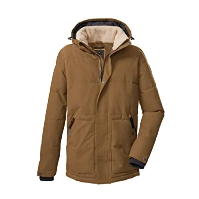 Afbeelding van G.I.G.A. DX heren Casual functioneel jack in donslook met afritsbare capuchon GW 44 MN QLTD JCKT, lichtbruin, M, 38543 000