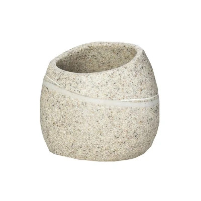 Afbeelding van Tandenborstelhouder Sapho Little Rock Vrijstaand 8.9x8.3x7.7 cm Polyresin Beige