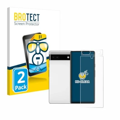 Afbeelding van BROTECT Screenprotector voor Google Pixel 6a (Voor+Camera) Folie Beschermfolie transparant (2 Stuks)
