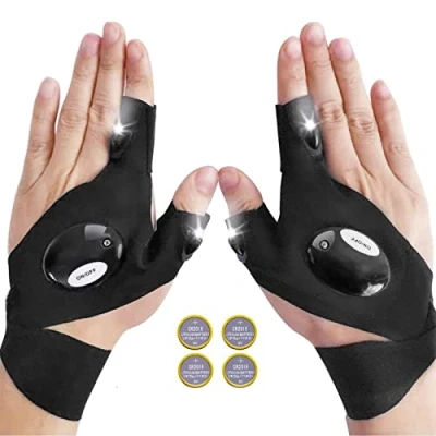 Afbeelding van ZYUPHY cadeaus voor mannen, handschoenen met ledlicht, adventskalendervulling visaccessoires nachtvissen, verjaardagscadeau gadgets Kerstmis, zwart, ‎15.6 x 8.9 3.3