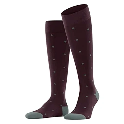 Afbeelding van FALKE Heren Kniekousen Dot M KH Katoen Lang gedessineerd 1 Paar, Rood (Barolo 8597), 39 42