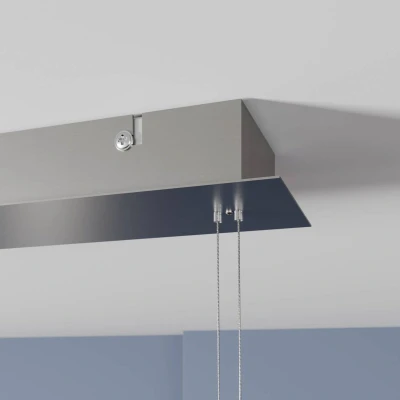 Afbeelding van Lindby Hanglampen 8 lichts glas, metaal H: 11.5 cm mat nikkel Inclusief lichtbronnen