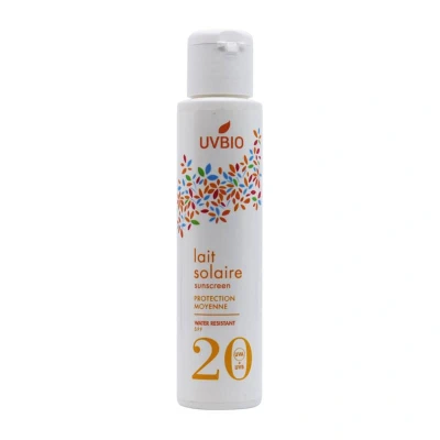 Afbeelding van Uvbio Sunscreen SPF 20 Bio (water resistant) 100 milliliter