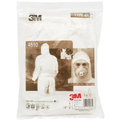 Afbeelding van 3M Wegwerpoverall 4510 Kl 5+6 Wit xl 4510XL