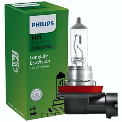 Afbeelding van Philips H11 Halogeen lamp 12V PGJ19 2 Longlife EcoVision